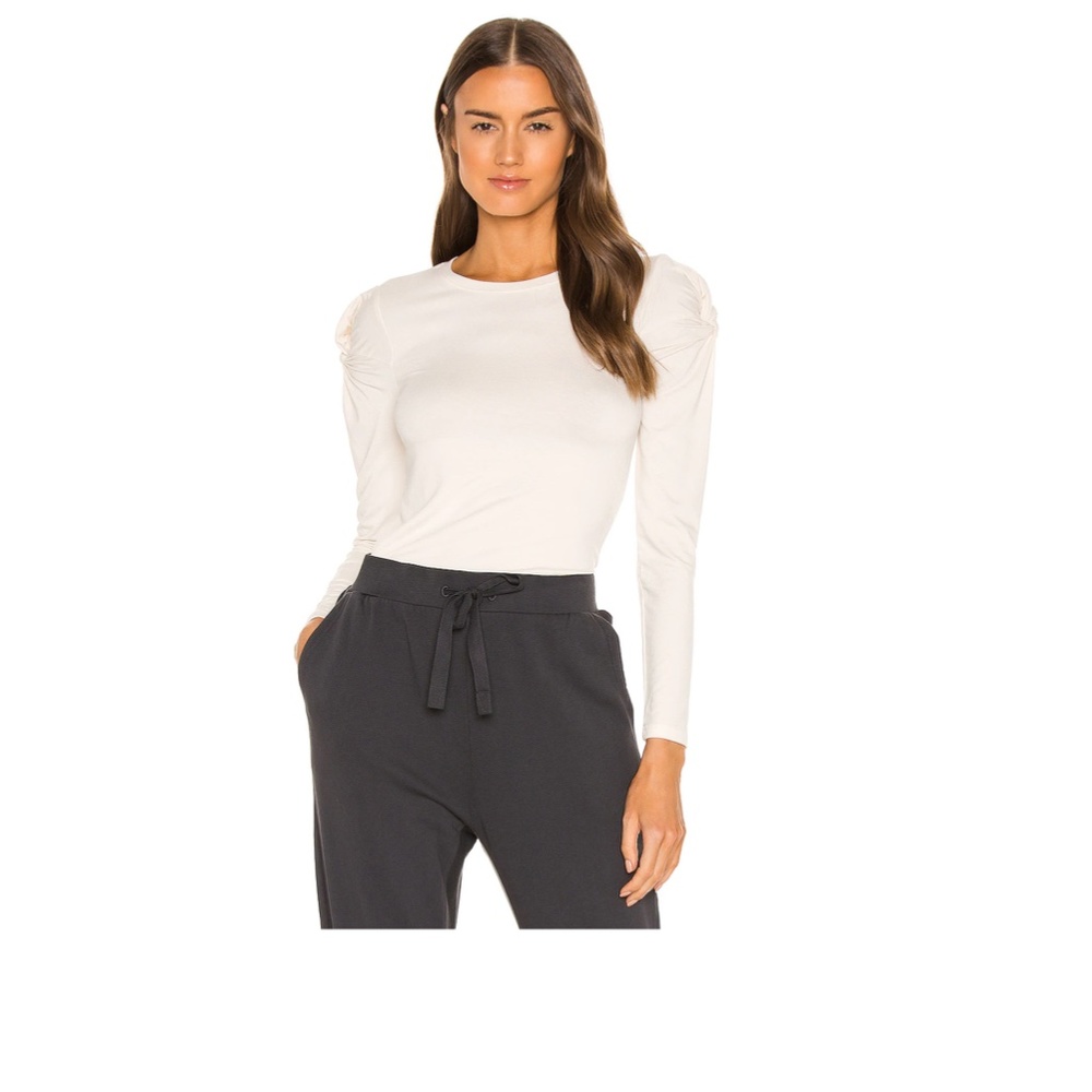 FRAME Twisted Long Sleeve T-Shirt  OFF WHITE, Size X-Small